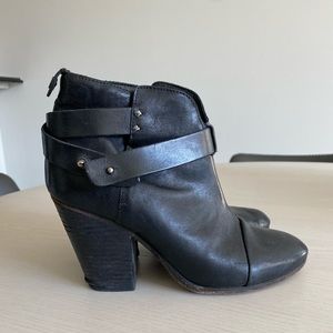Rag & Bone Harrow Booties in Black Leather